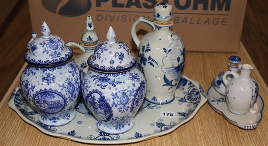 A collection of Royal Bonn and delft ceramics